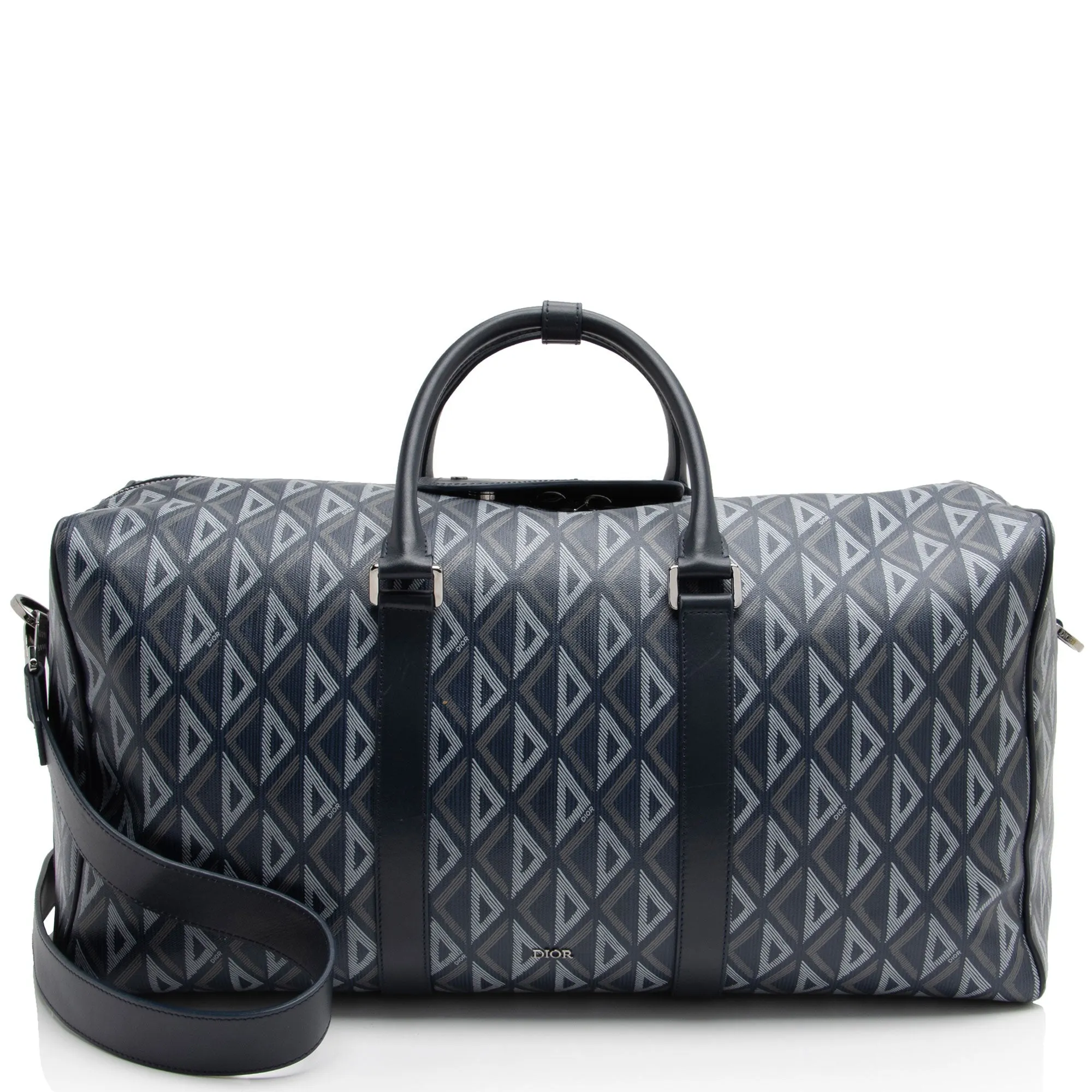 Dior CD Diamond Coated Canvas Lingot Duffle Bag (SHF-xwDGyq)