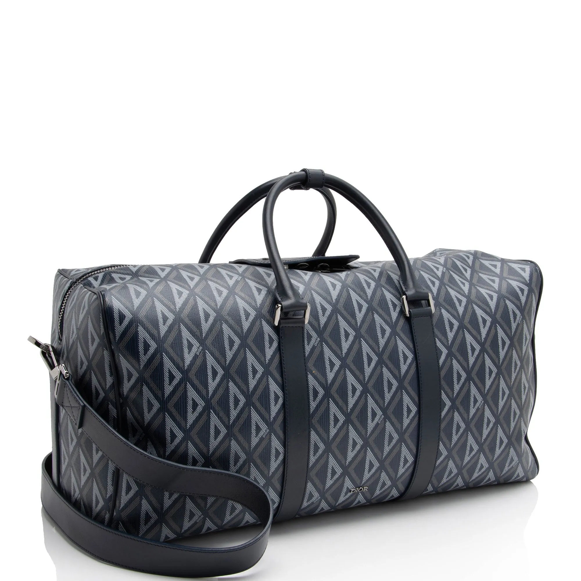 Dior CD Diamond Coated Canvas Lingot Duffle Bag (SHF-xwDGyq)