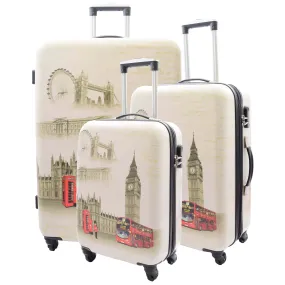 DR500 Four Wheel Suitcase Hard Shell Luggage London Print