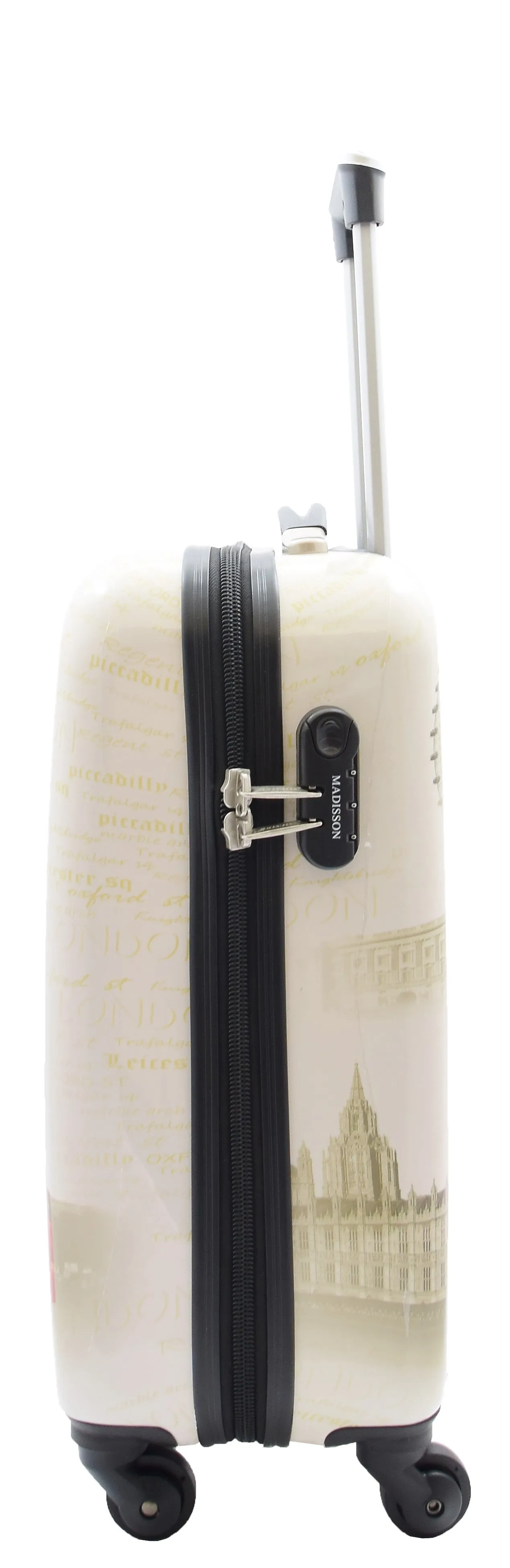 DR500 Four Wheel Suitcase Hard Shell Luggage London Print