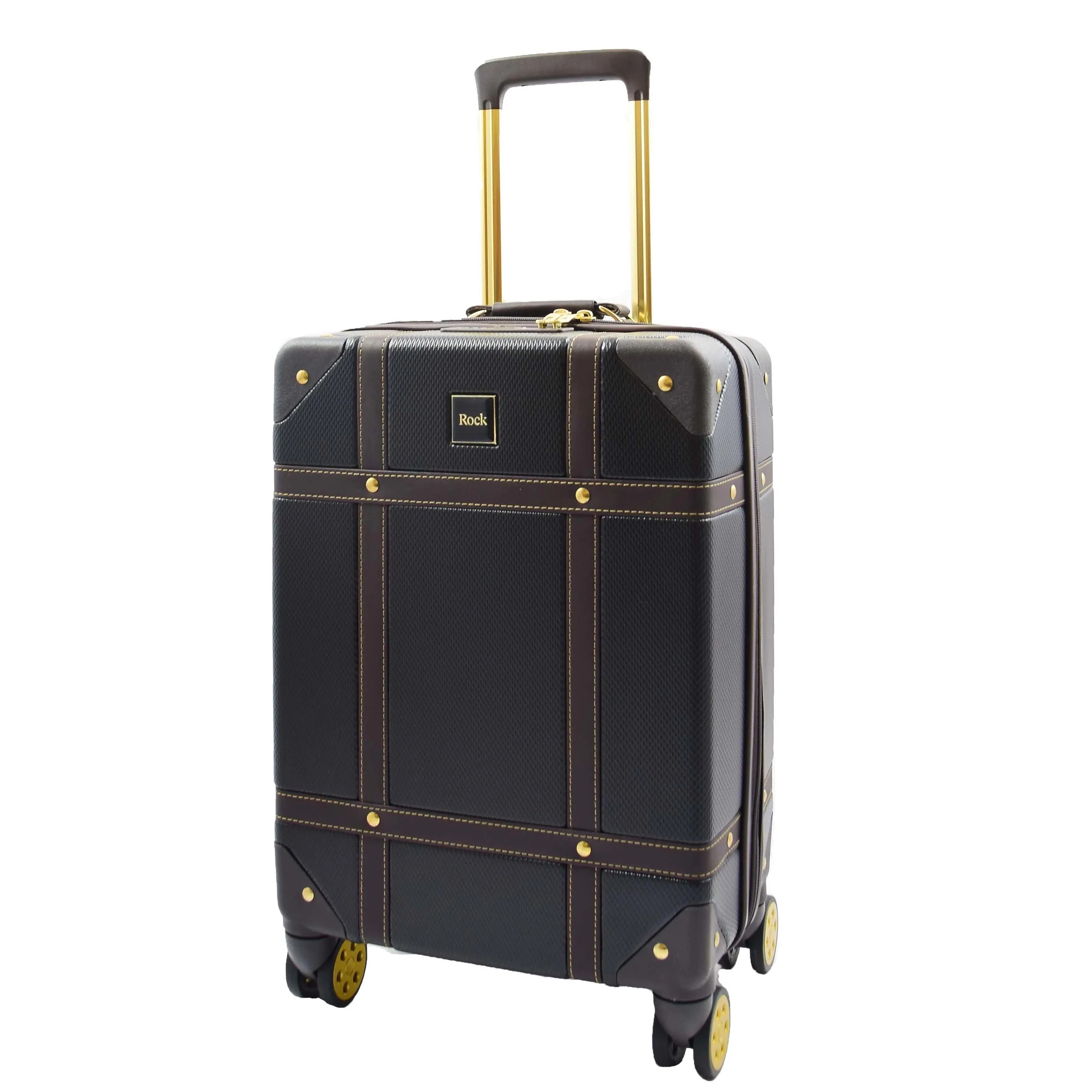 DR515 Travel Luggage with 8 Spinner Wheels Black