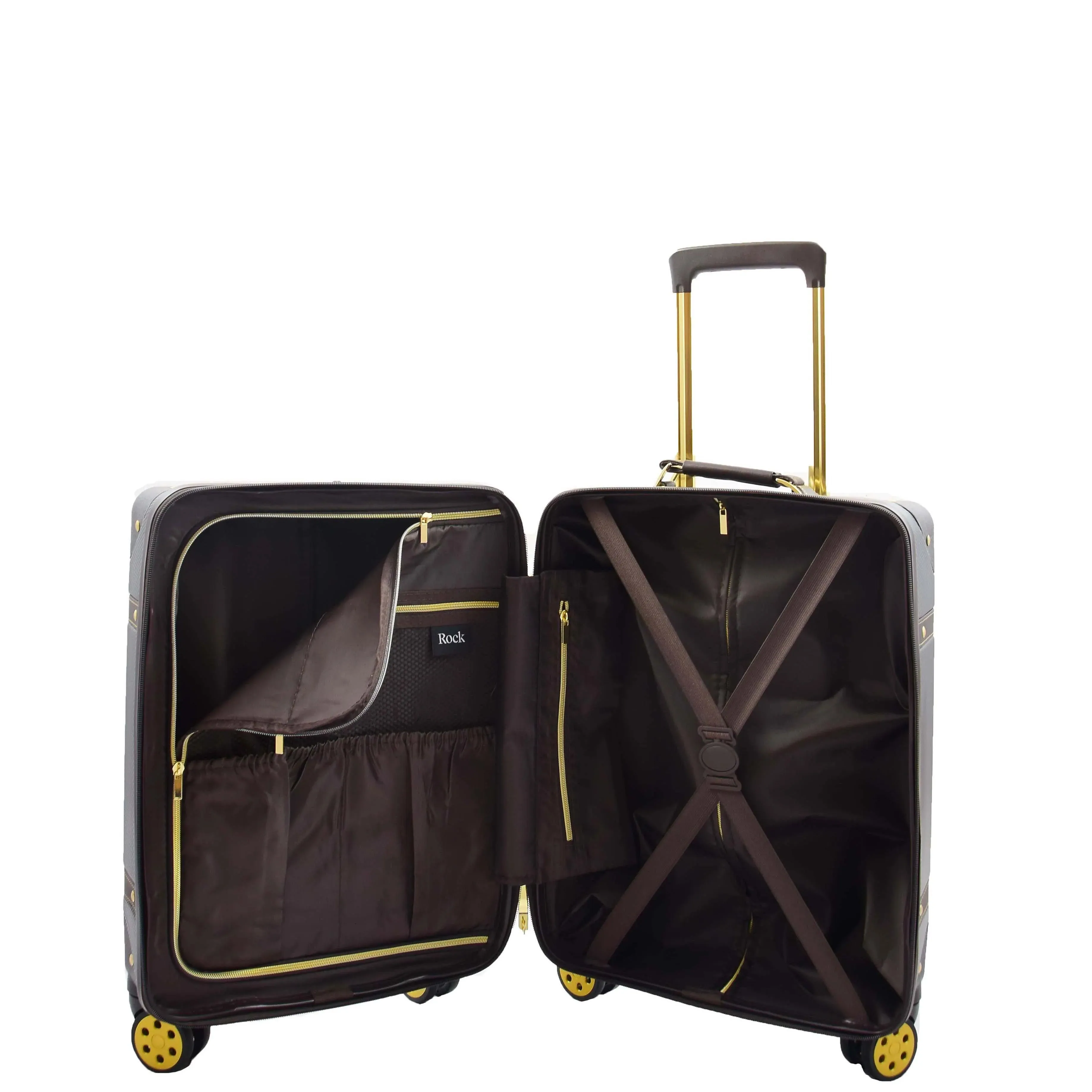 DR515 Travel Luggage with 8 Spinner Wheels Black