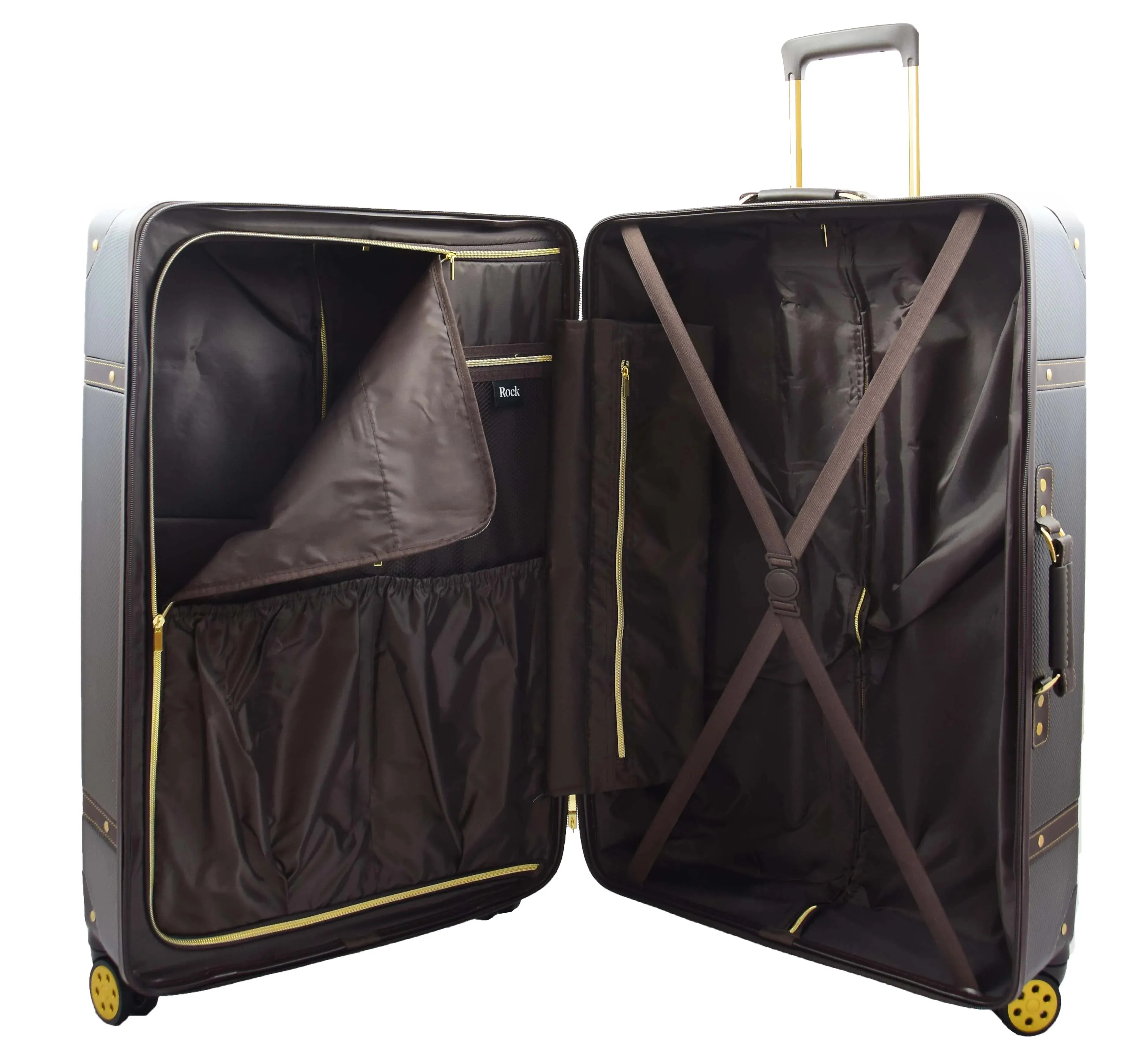 DR515 Travel Luggage with 8 Spinner Wheels Black