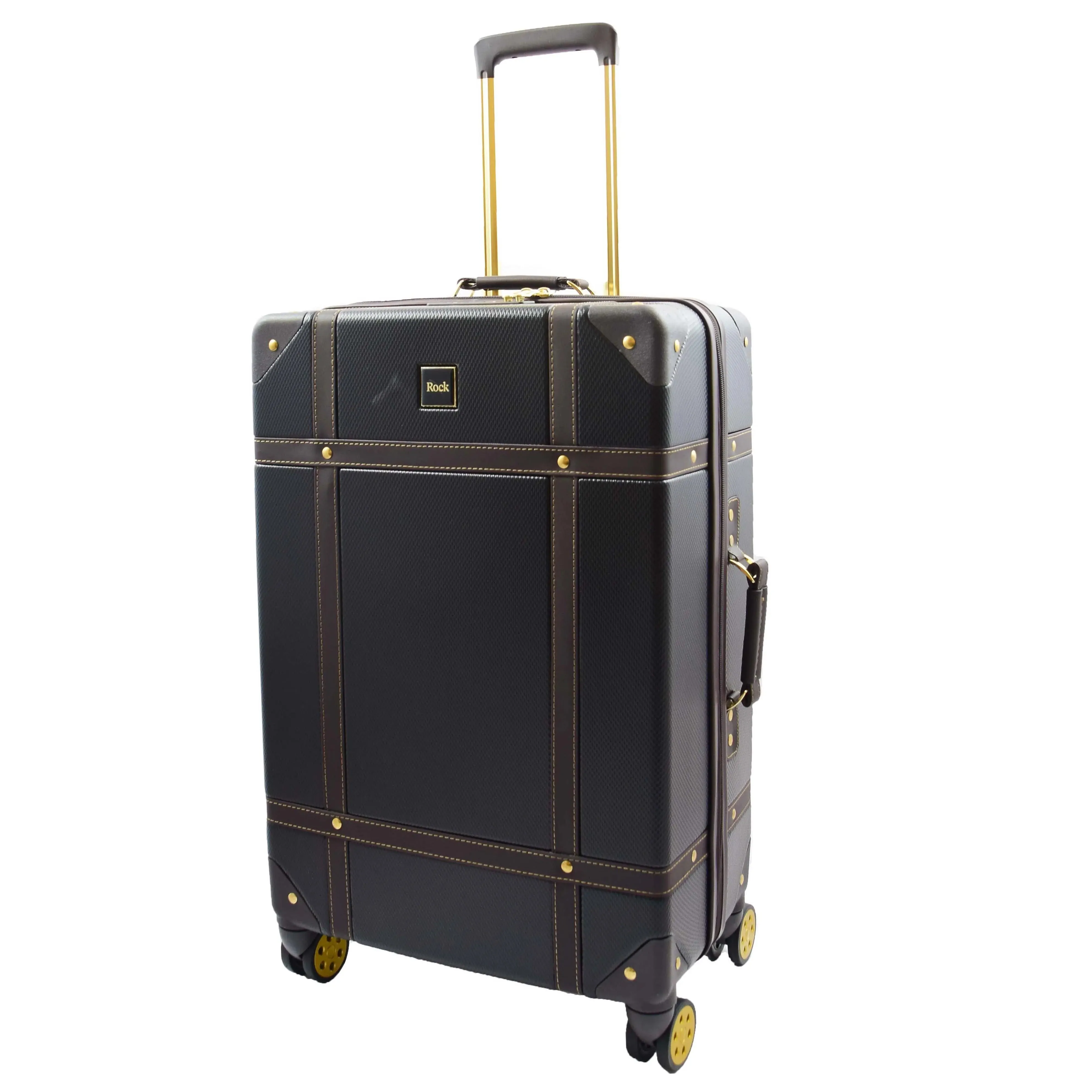 DR515 Travel Luggage with 8 Spinner Wheels Black