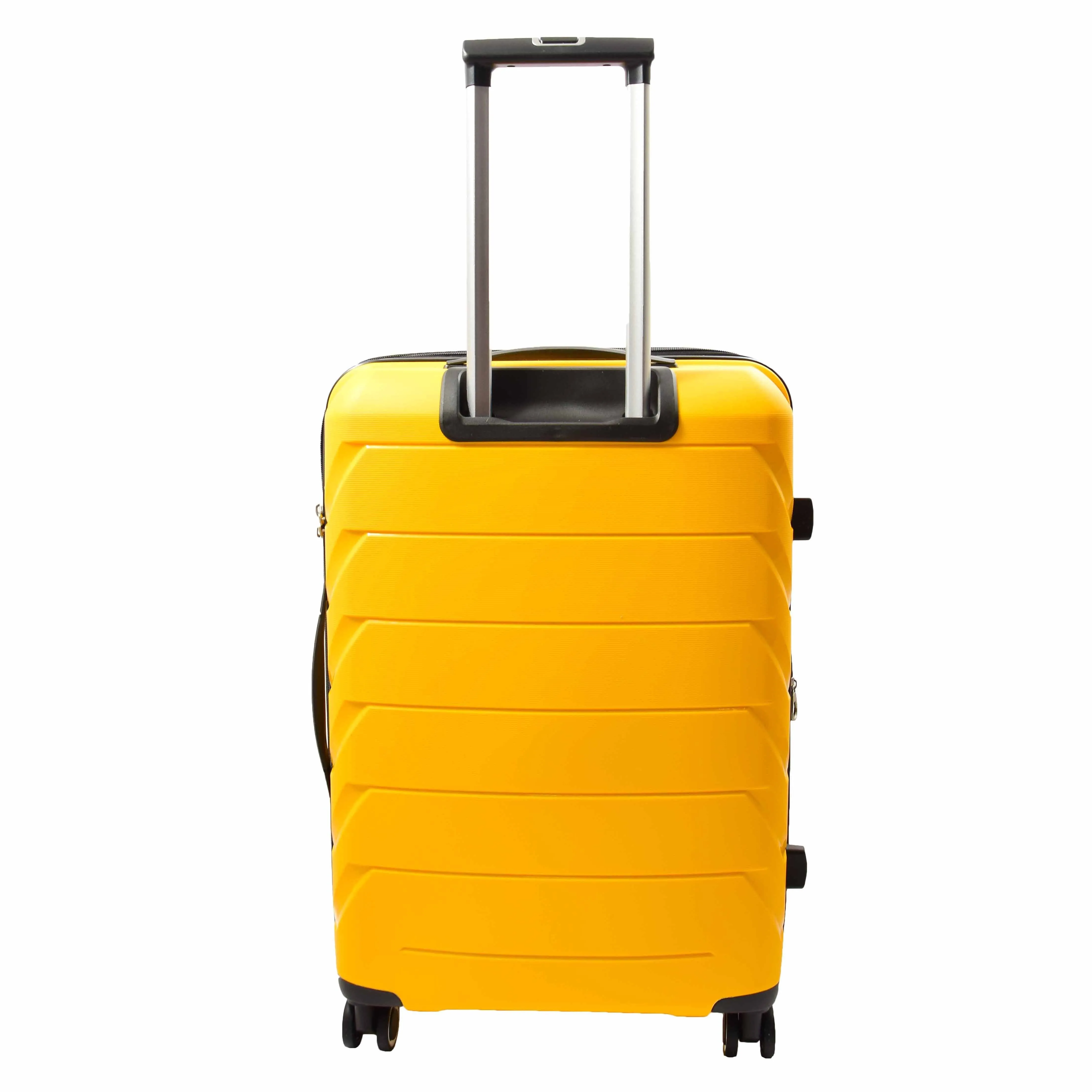 DR553 Expandable Hard Shell Luggage With 8 Spinner Wheels Yellow