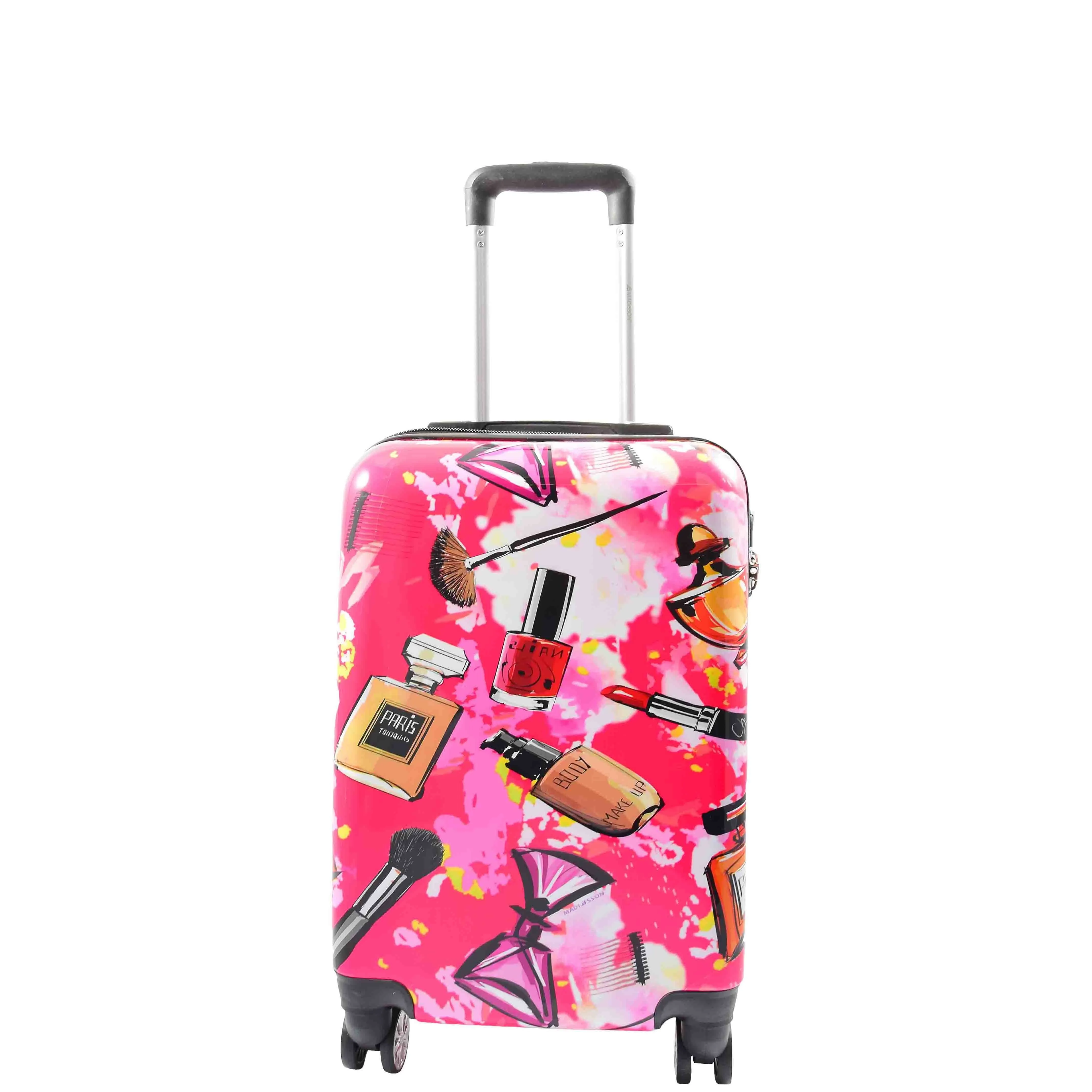 DR633 Ladies Hard Shell Travel Luggage Make Up Print Four Wheels Suitcase