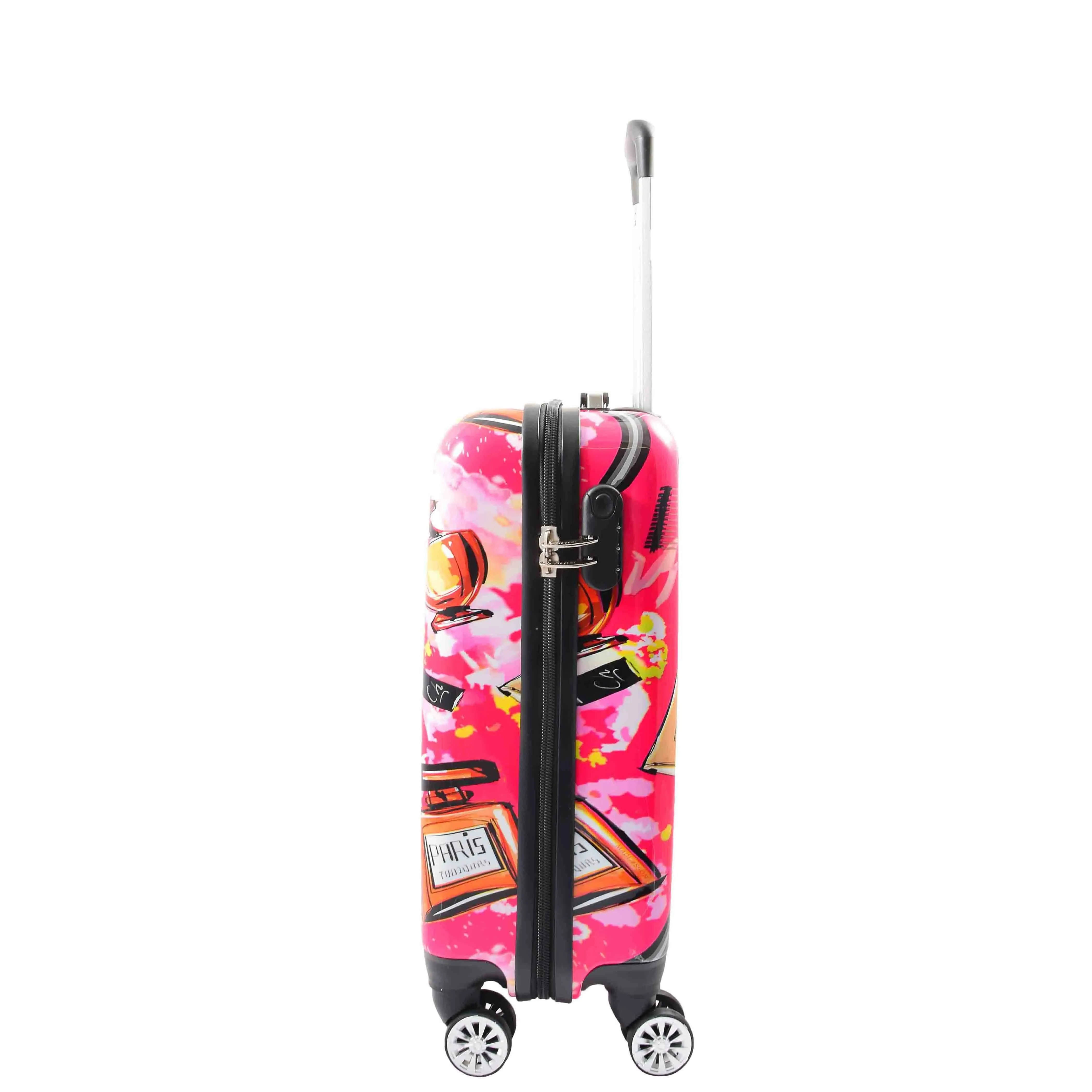 DR633 Ladies Hard Shell Travel Luggage Make Up Print Four Wheels Suitcase