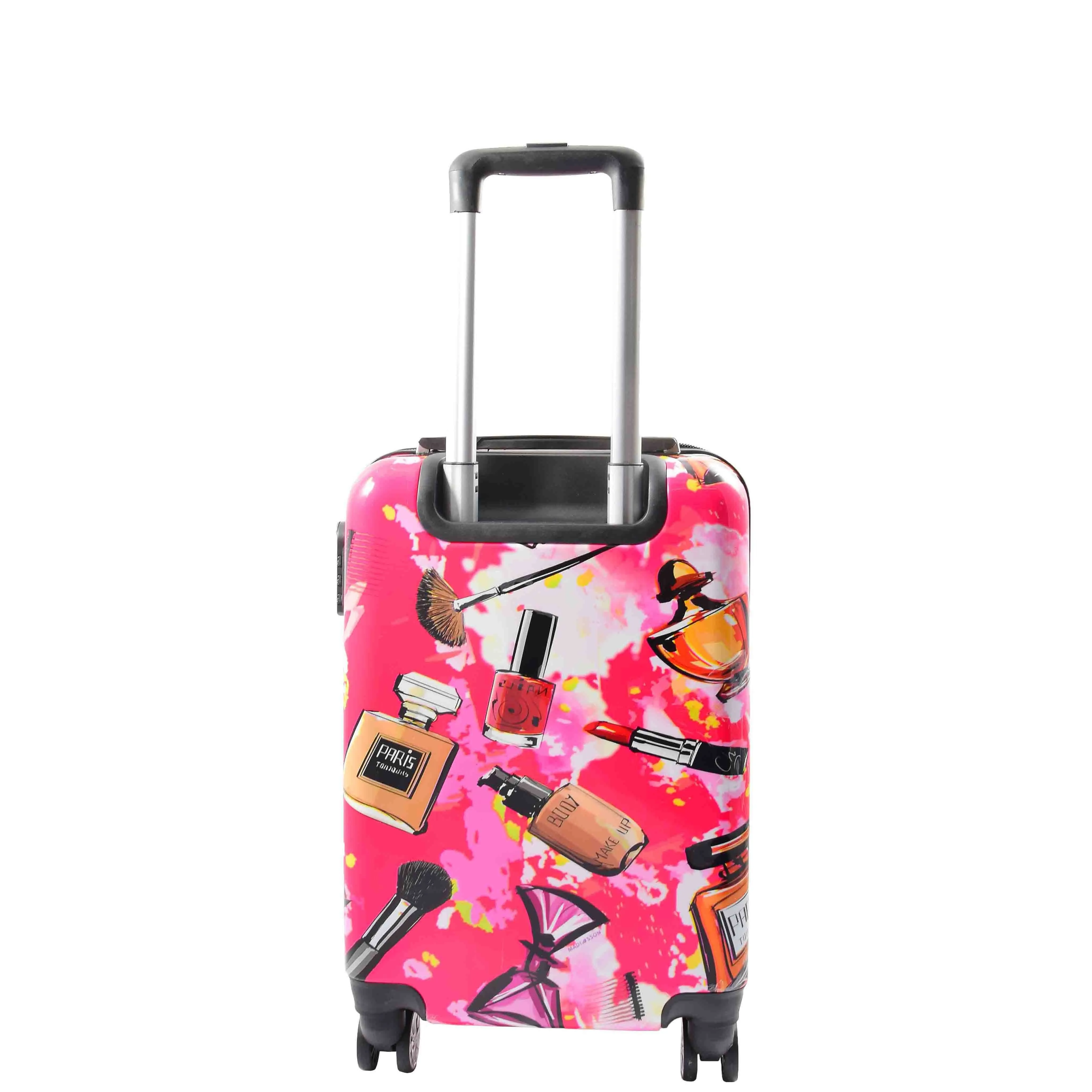 DR633 Ladies Hard Shell Travel Luggage Make Up Print Four Wheels Suitcase