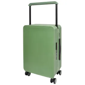 DR698 Cabin Size USB Port Suitcase Four Wheels Hard Shell Smart Luggage Green