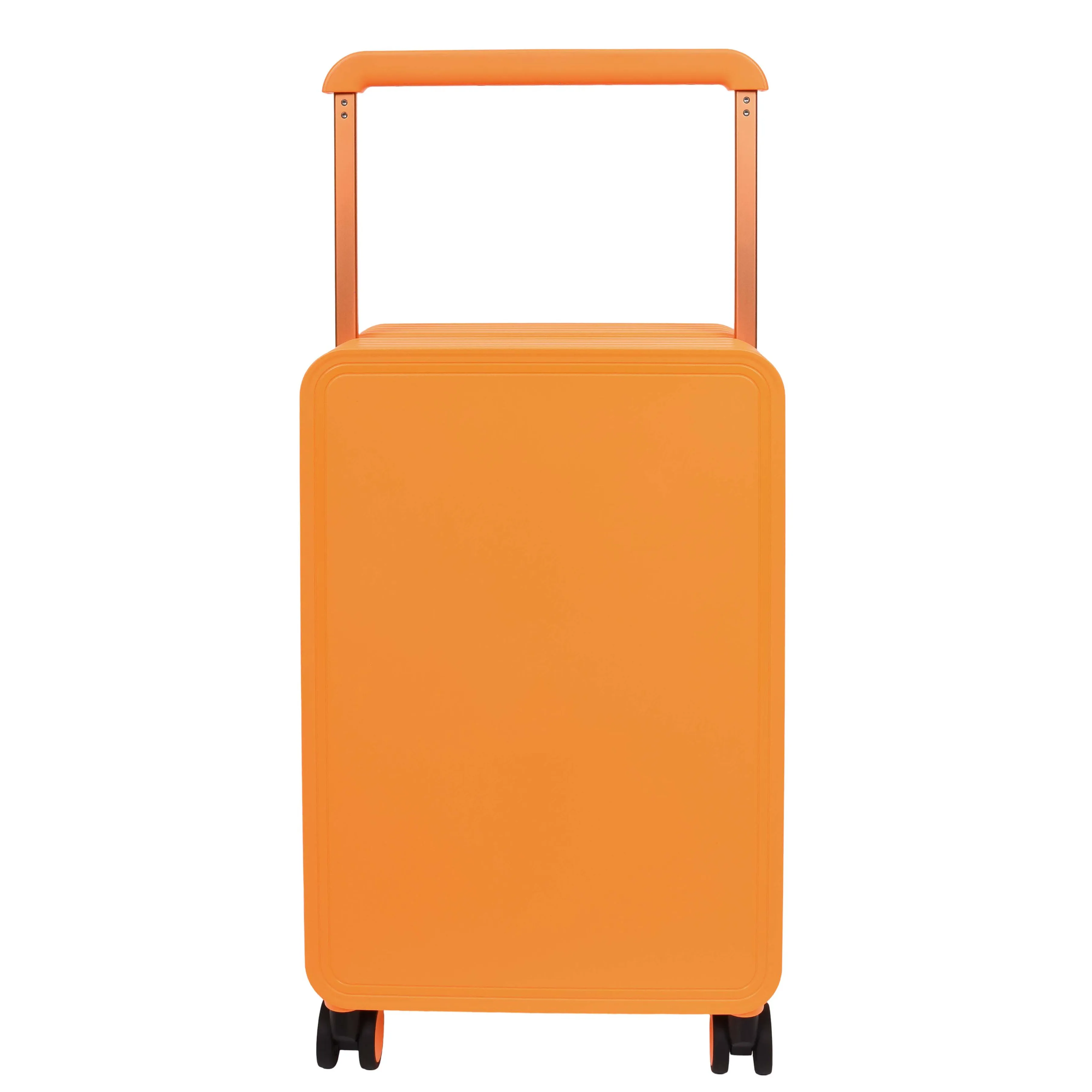 DR698 Cabin Size USB Port Suitcase Four Wheels Hard Shell Smart Luggage Orange