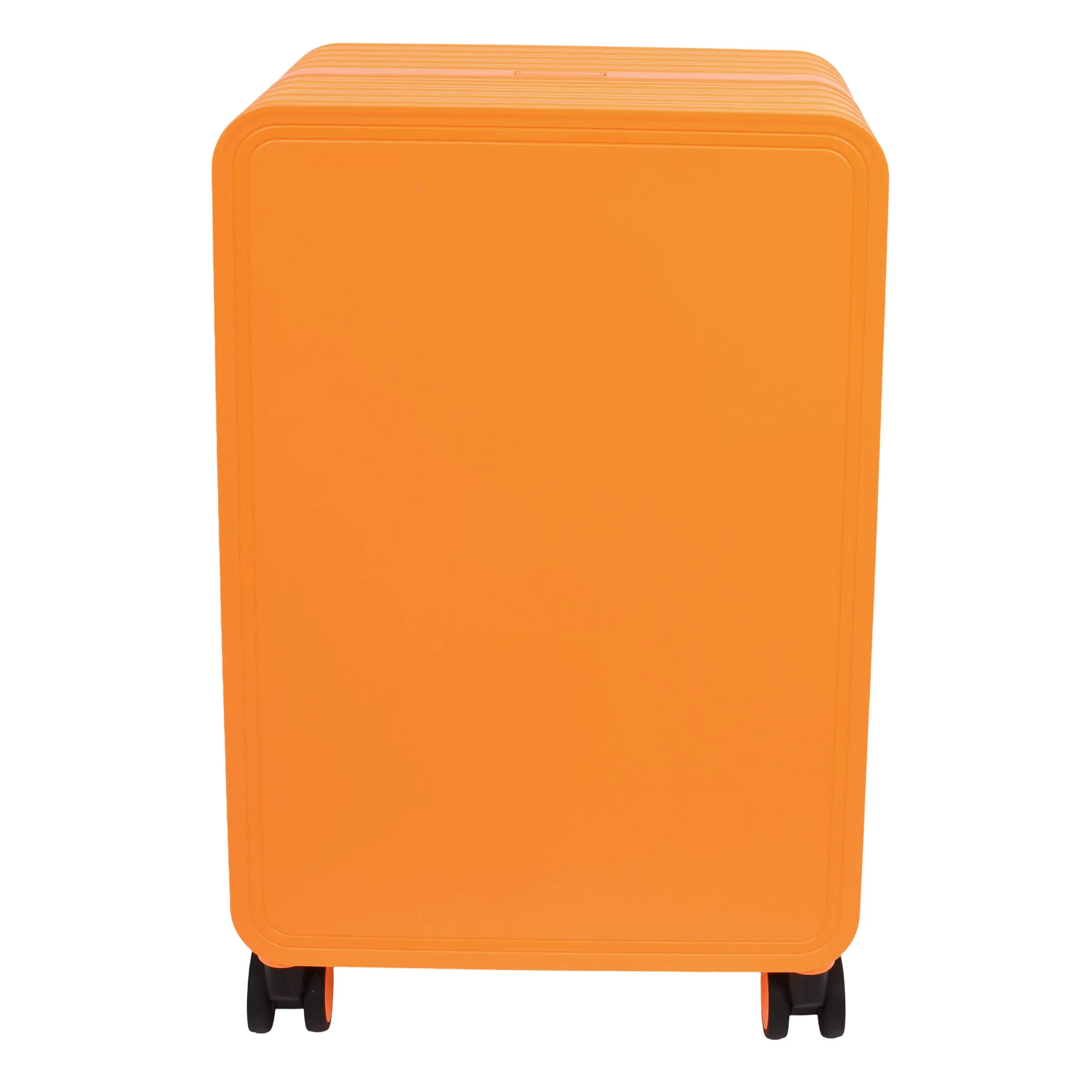 DR698 Cabin Size USB Port Suitcase Four Wheels Hard Shell Smart Luggage Orange