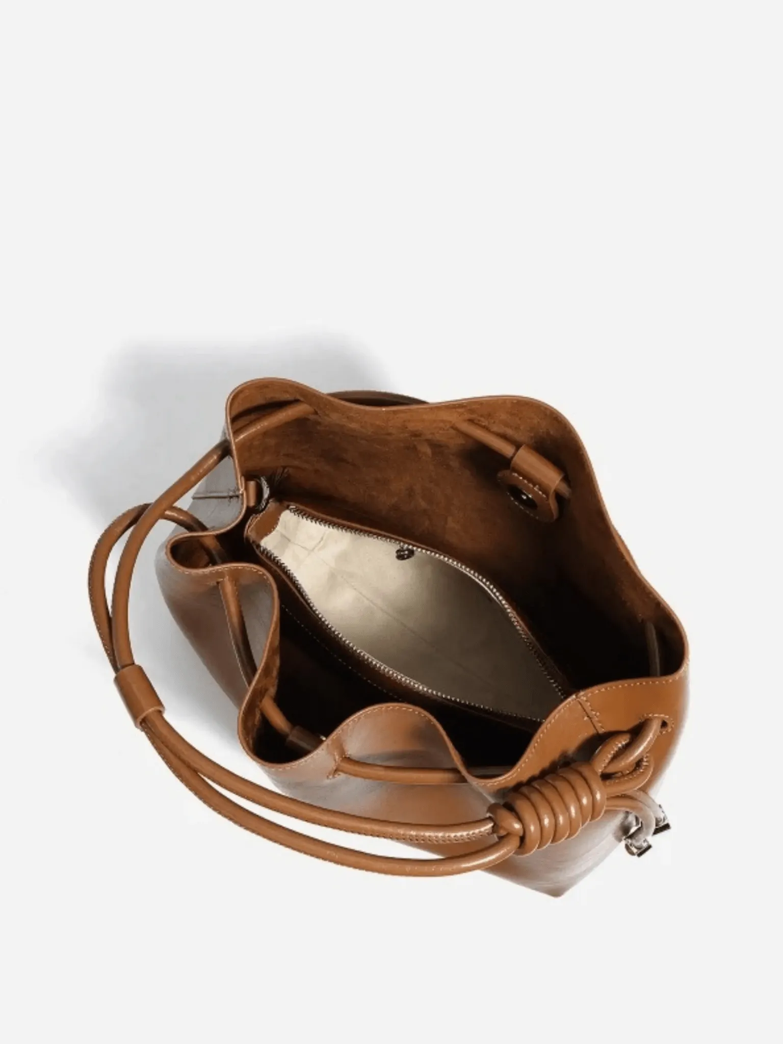 Florence | Glossy Leather Bucket Bag