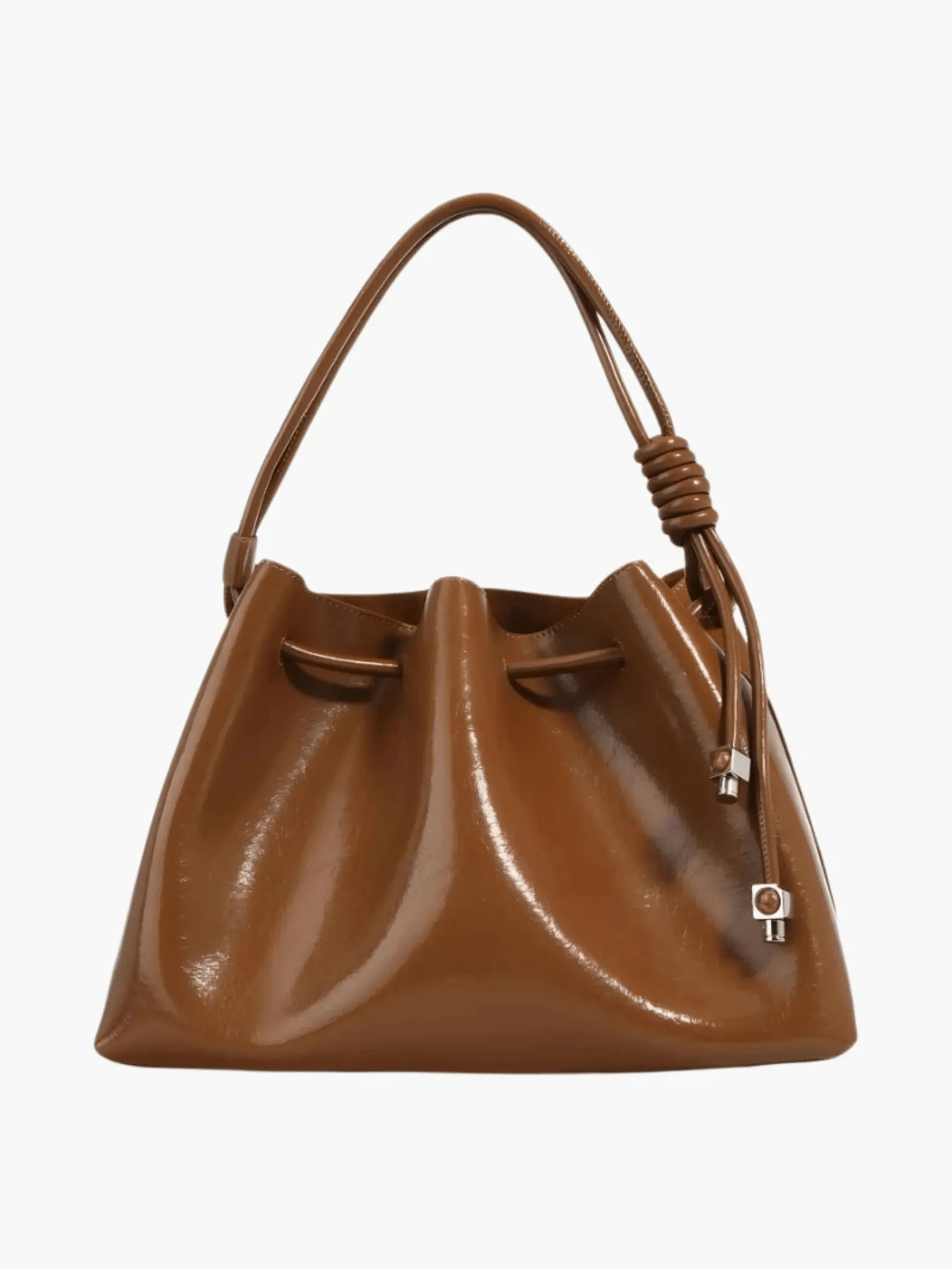 Florence | Glossy Leather Bucket Bag