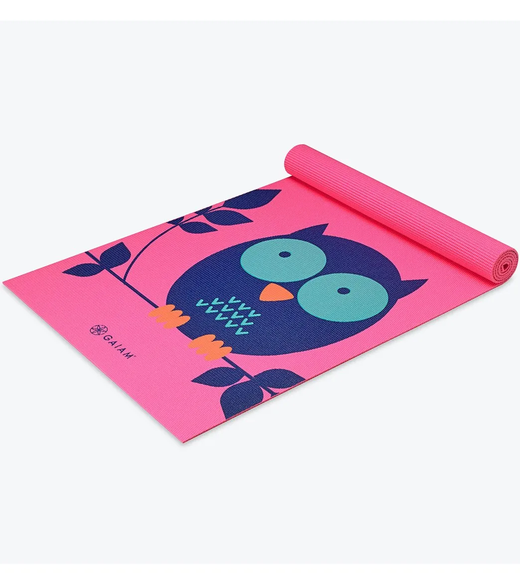 Gaiam Owl Kids Yoga Mat 60" 4mm Thick