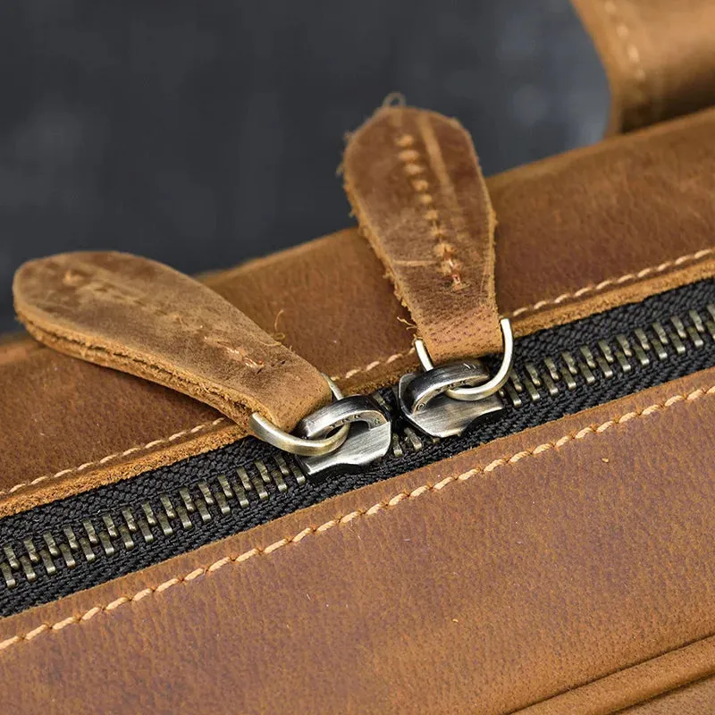 Genuine Leather Men's Business Laptop Handbag