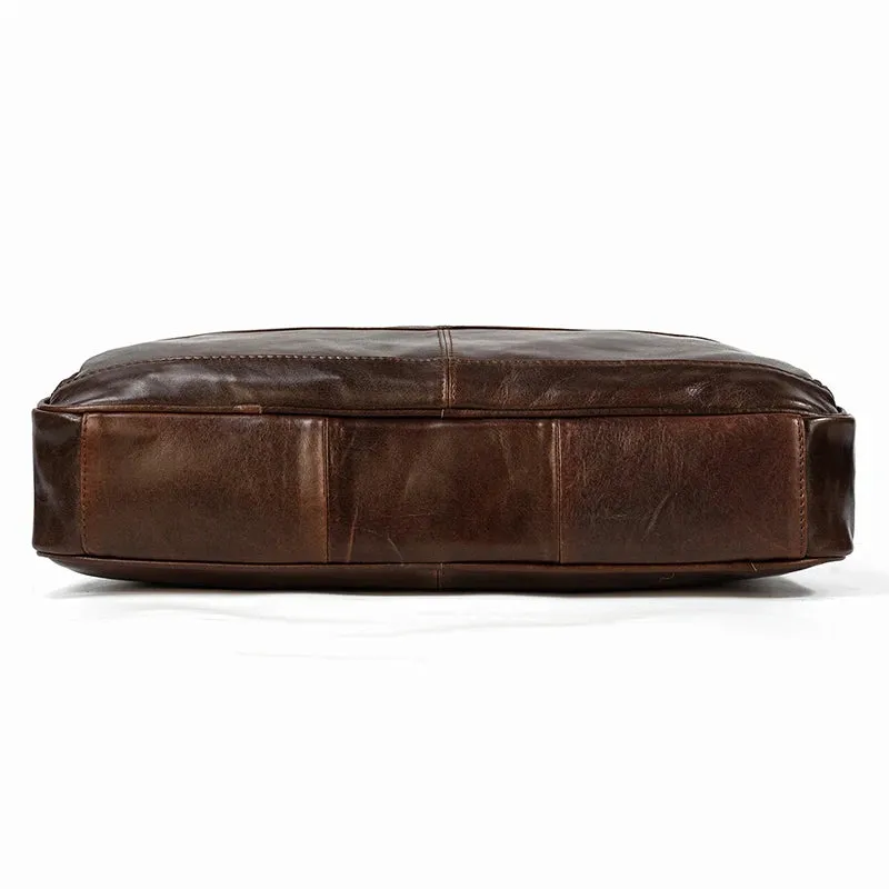 Genuine Leather Men's Business Laptop Handbag