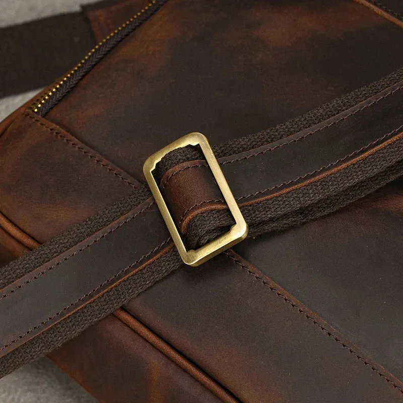 Genuine Leather Men's Business Laptop Handbag