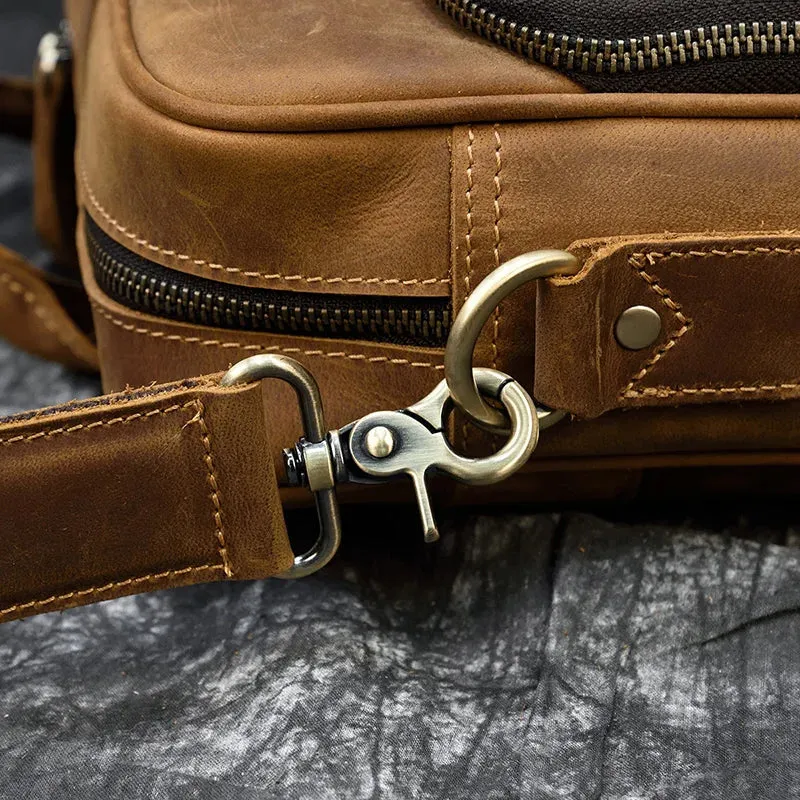 Genuine Leather Men's Business Laptop Handbag