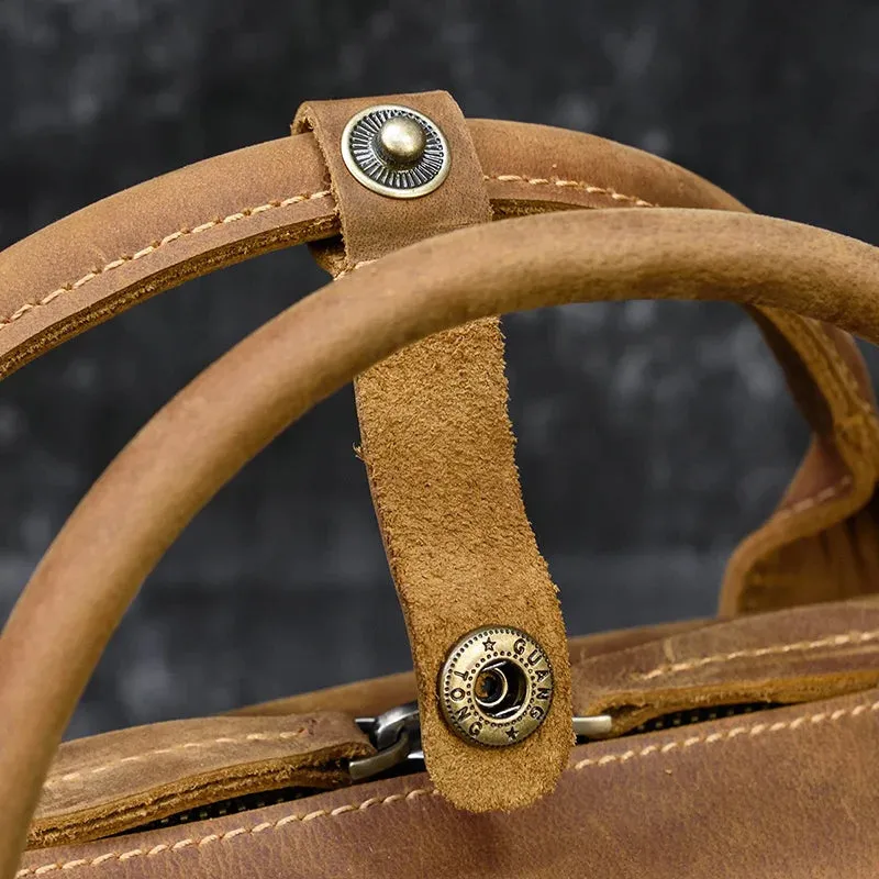 Genuine Leather Men's Business Laptop Handbag