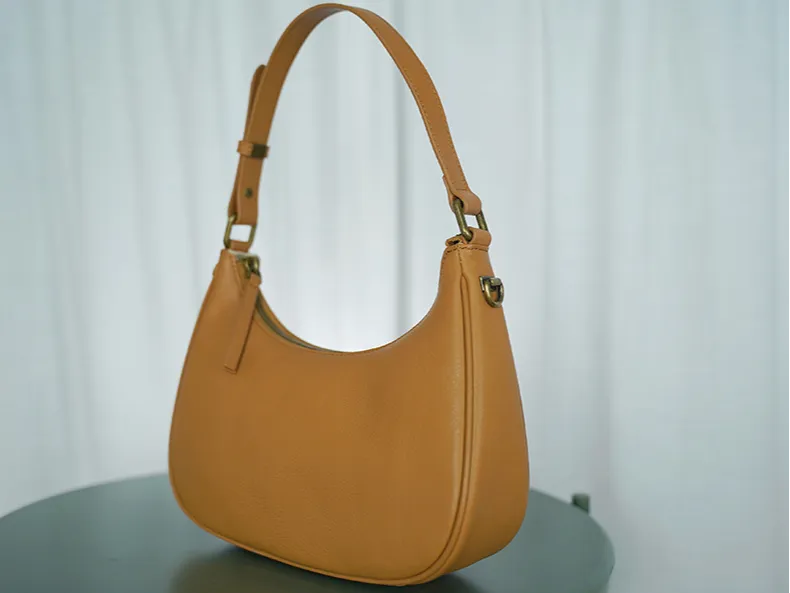 Genuine Leather Underarm Shoulder bag Leather Underarm Bag Womens