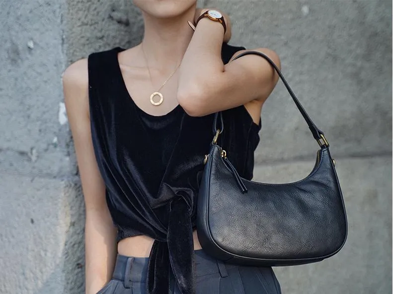 Genuine Leather Underarm Shoulder bag Leather Underarm Bag Womens