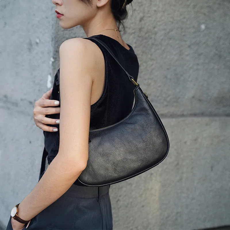 Genuine Leather Underarm Shoulder bag Leather Underarm Bag Womens
