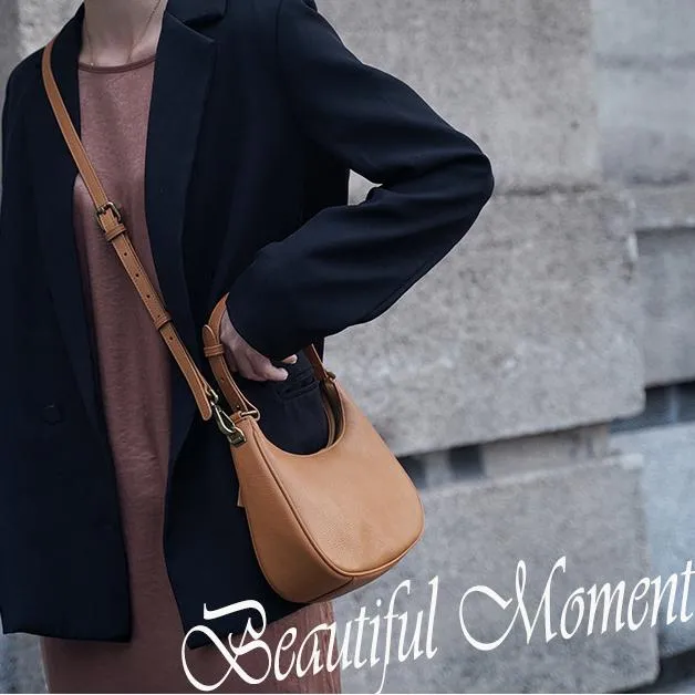 Genuine Leather Underarm Shoulder bag Leather Underarm Bag Womens