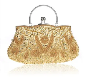 Gold Beaded Evening Bag