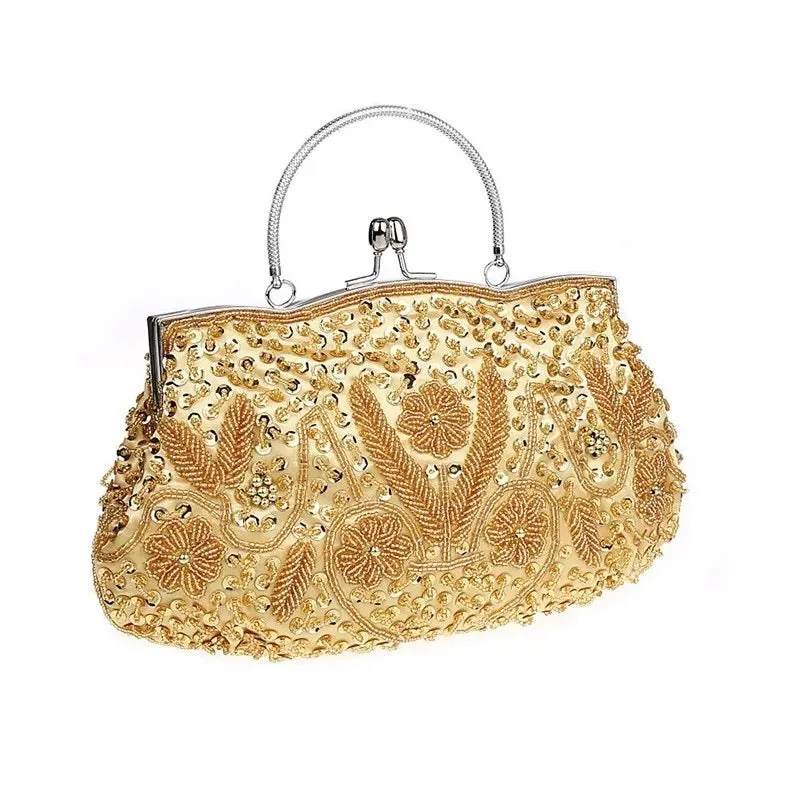 Gold Beaded Evening Bag