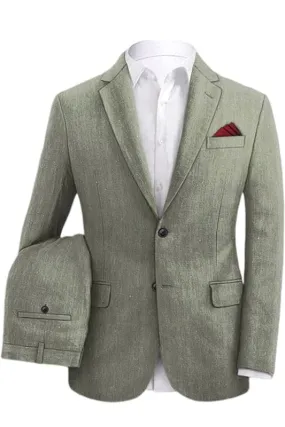 Gray Notched Lapel Two Pieces Men Suits For Business Formal Prom Suits
