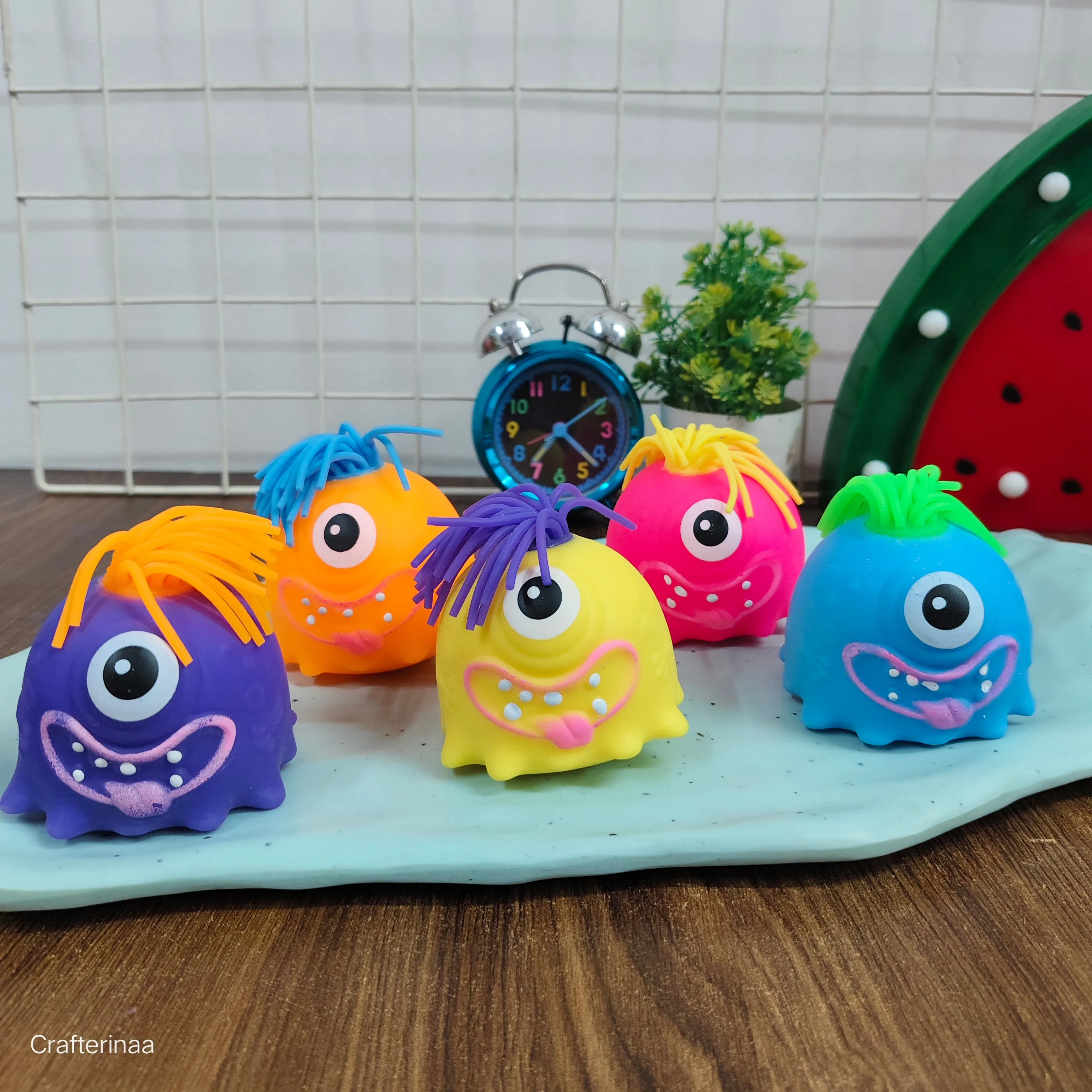 Hair Pulling Fidget Toys, Cartoon Squeezable Toys for Relaxing| Stretchy Cartoon Toys,Squeeze and Relax Mini Figure with Quirky Cartoon Shape - Kids' Party Supplies