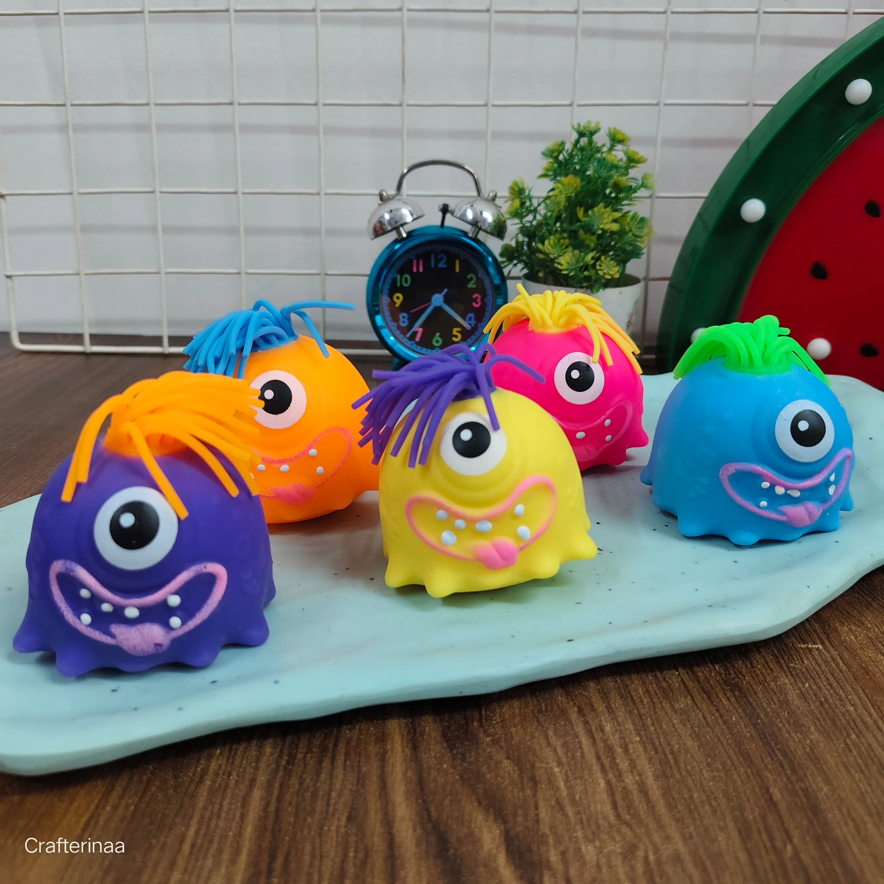 Hair Pulling Fidget Toys, Cartoon Squeezable Toys for Relaxing| Stretchy Cartoon Toys,Squeeze and Relax Mini Figure with Quirky Cartoon Shape - Kids' Party Supplies