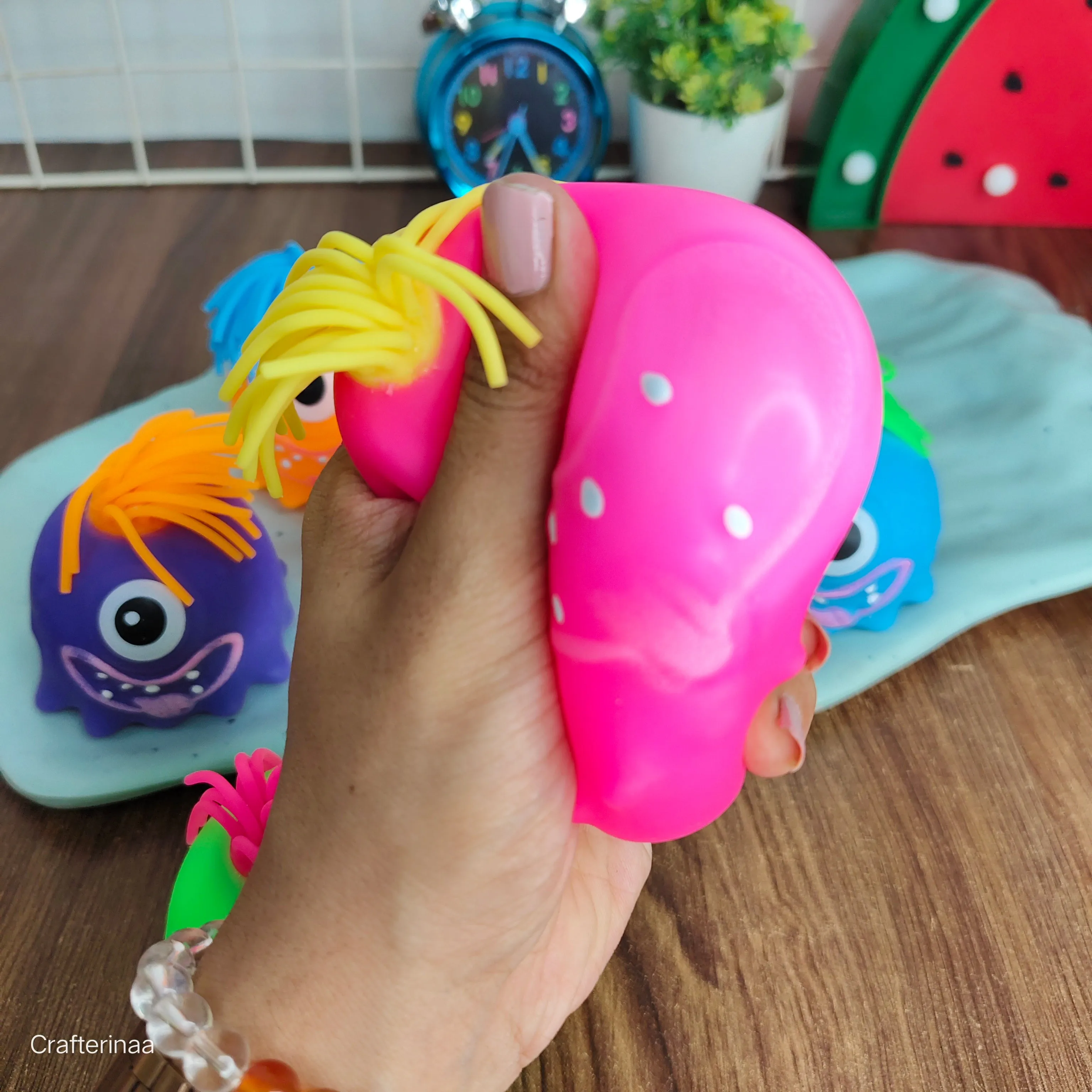 Hair Pulling Fidget Toys, Cartoon Squeezable Toys for Relaxing| Stretchy Cartoon Toys,Squeeze and Relax Mini Figure with Quirky Cartoon Shape - Kids' Party Supplies