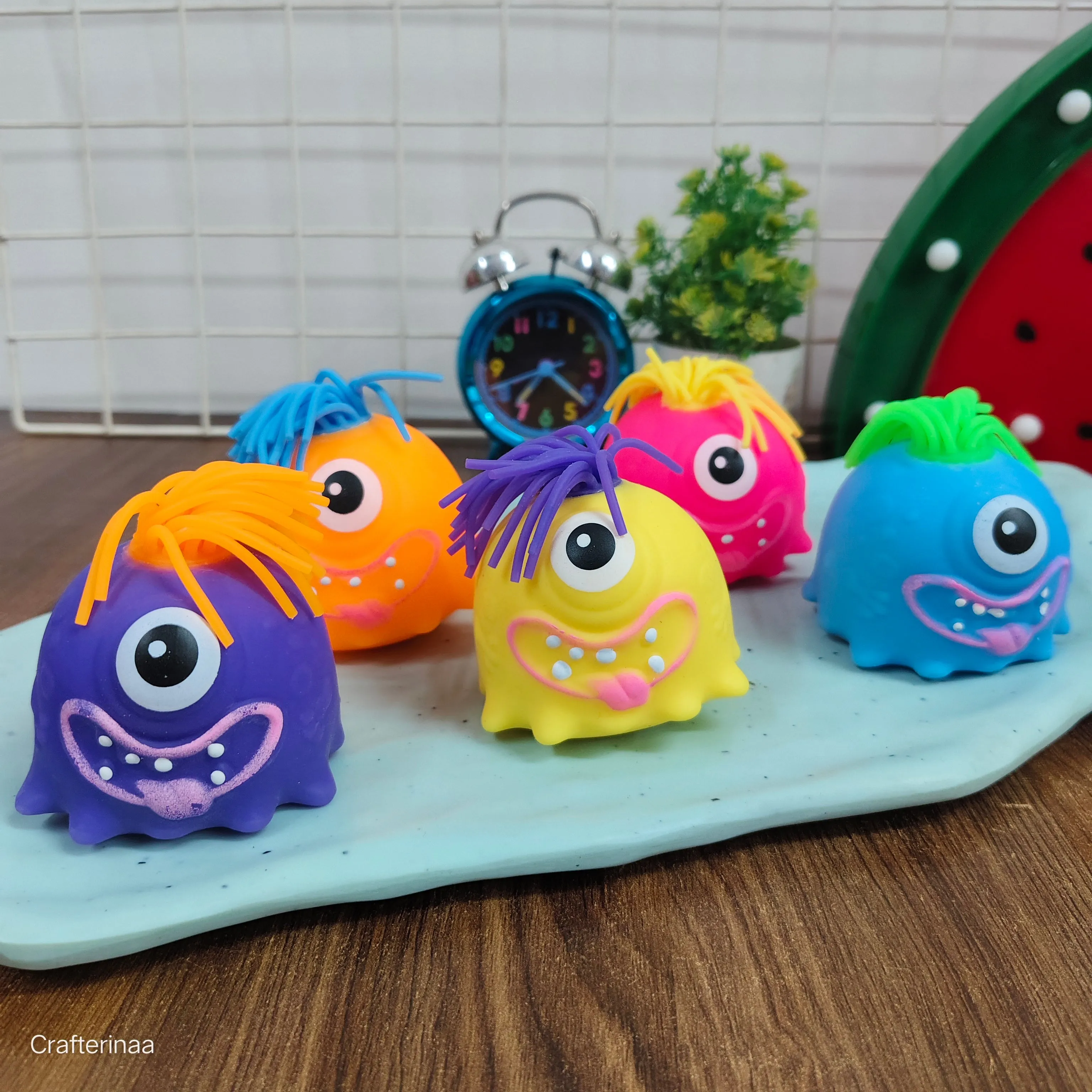Hair Pulling Fidget Toys, Cartoon Squeezable Toys for Relaxing| Stretchy Cartoon Toys,Squeeze and Relax Mini Figure with Quirky Cartoon Shape - Kids' Party Supplies