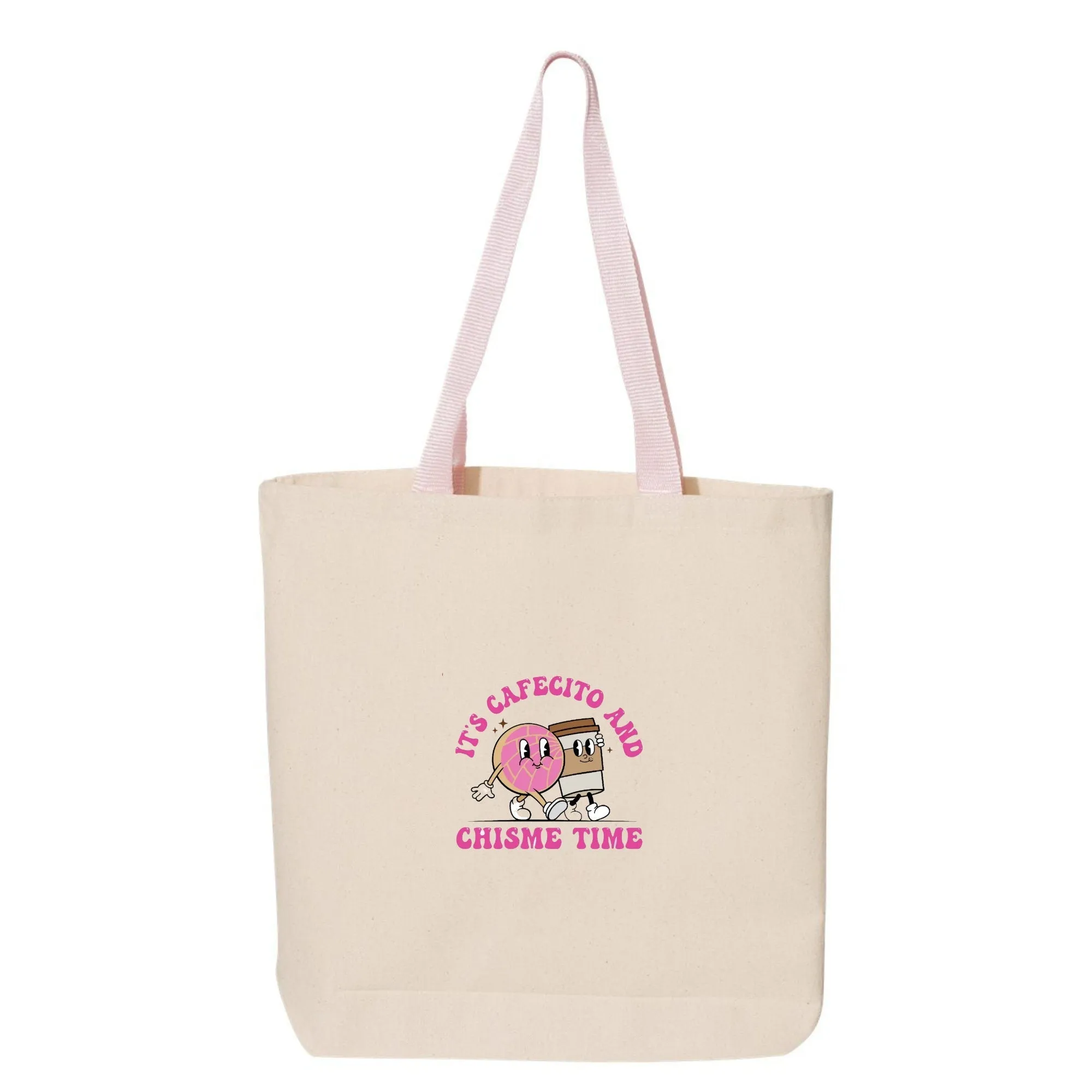 It's Cafecito & Chisme Time Embroidered Tote Bag
