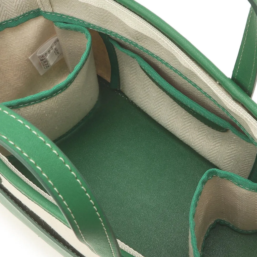 JILLSTUART NEW YORK ESSENTIAL CANVAS Green Pocket Mini Canvas Tote Shoulder Cross Bag / from Seoul, Korea