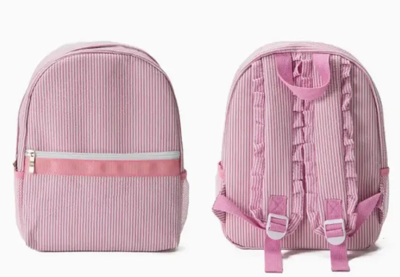 Kids Seersucker Amelia Backpack