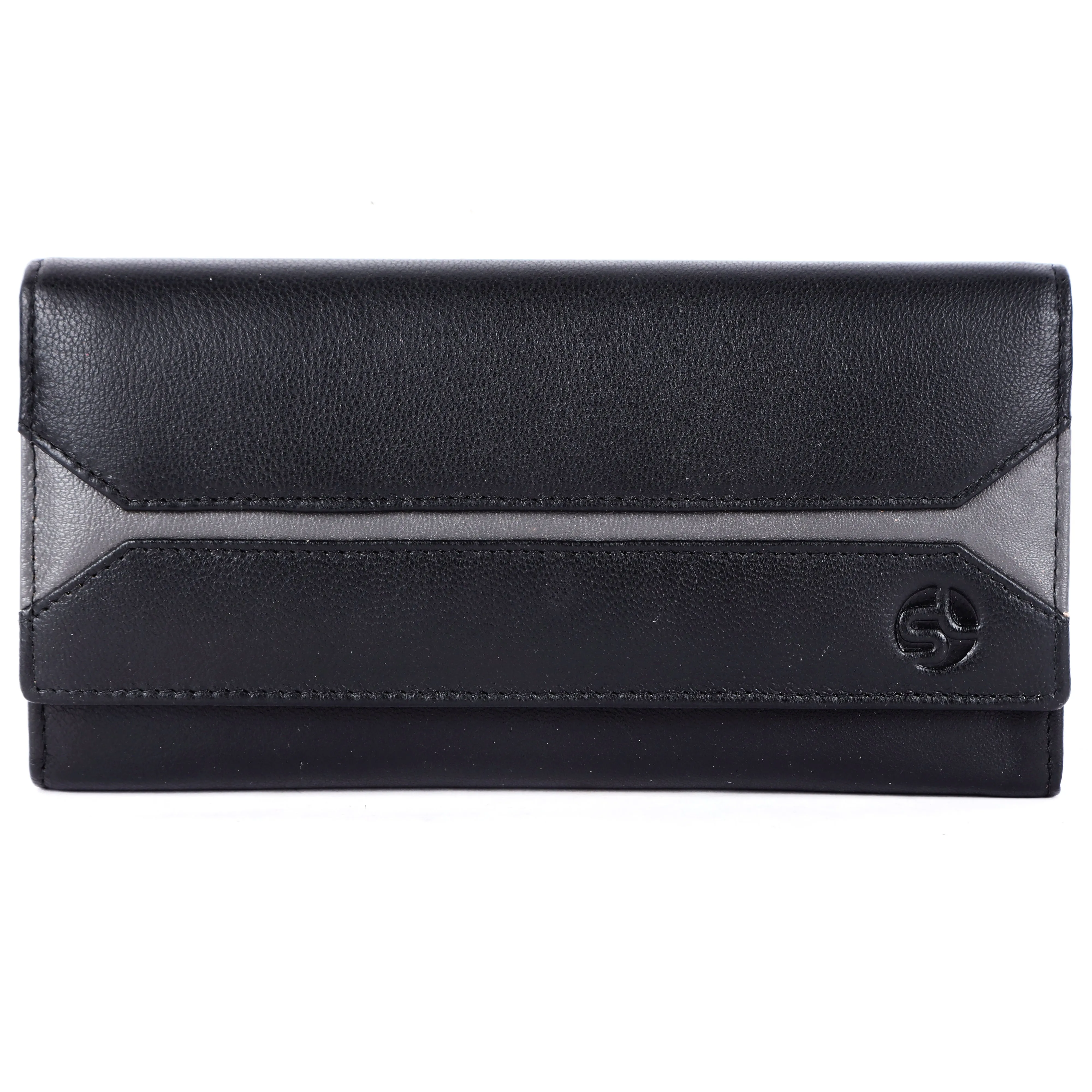 Ladies leather clutch 93712 (Black)