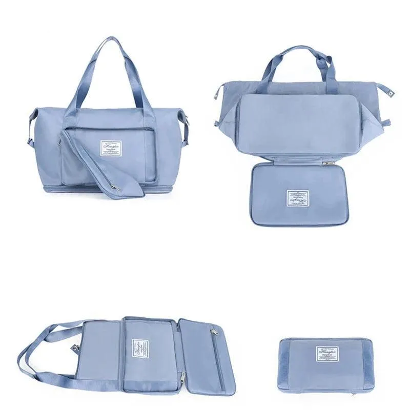 Large Capacity Travel Bag, Durable Waterproof Nylon, Lightweight, Foldable, Stylish Colors, Perfect for Travel
