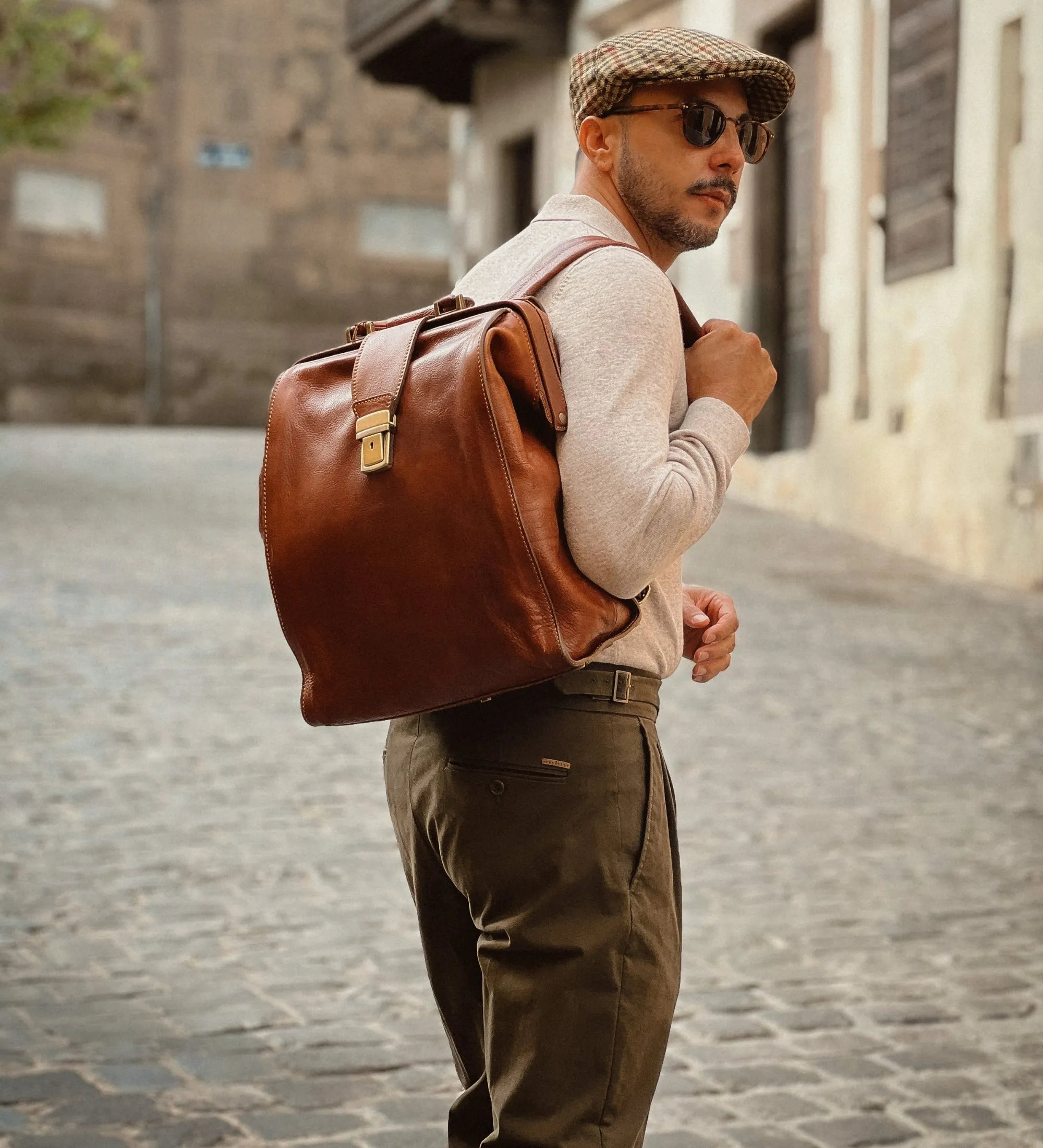 Leather Backpack - A Brief Story of Time