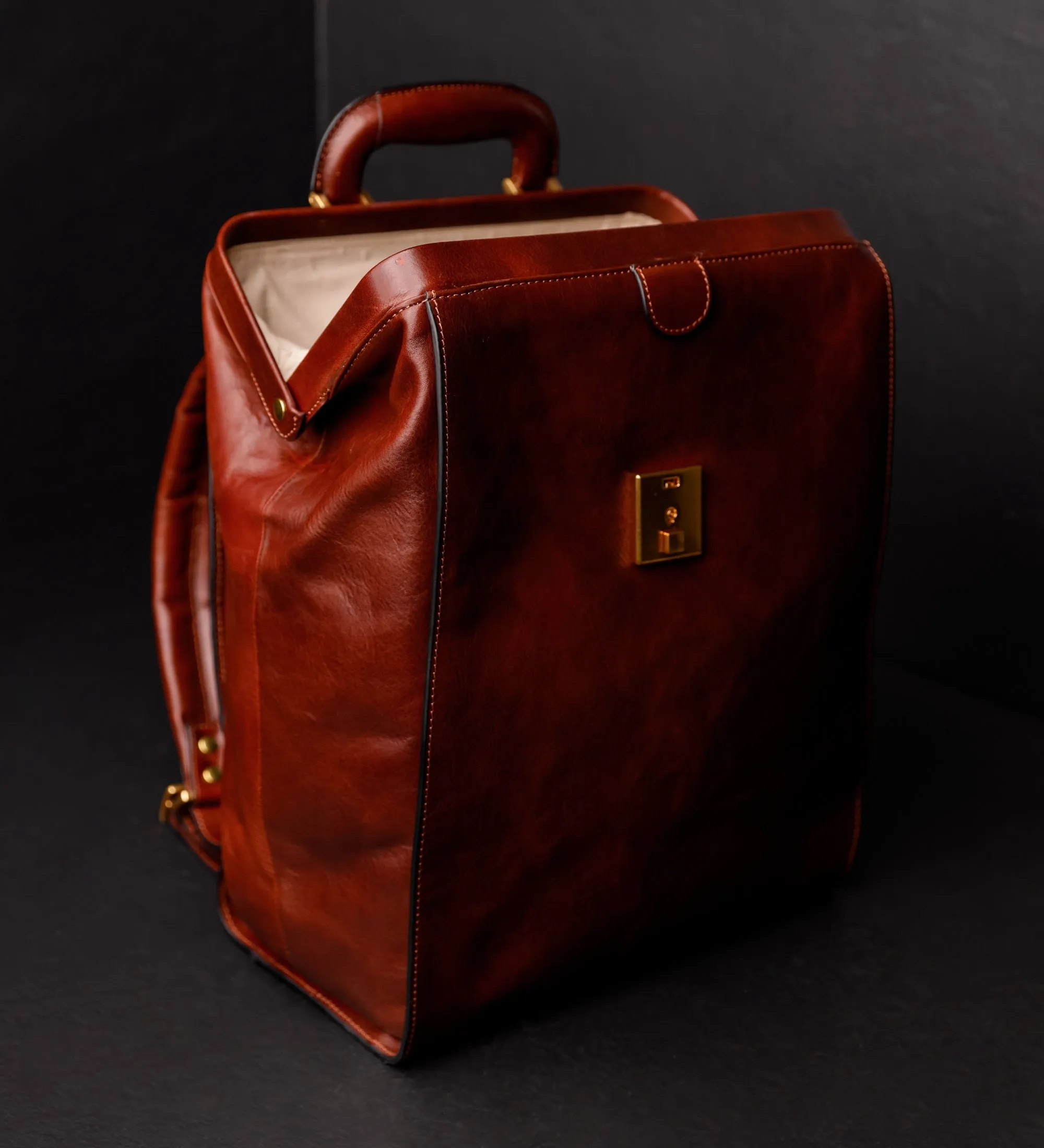 Leather Backpack - A Brief Story of Time