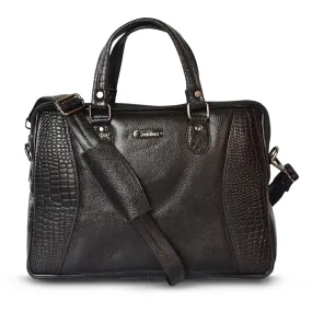 Leather Laptop Bag 36822 (Black)