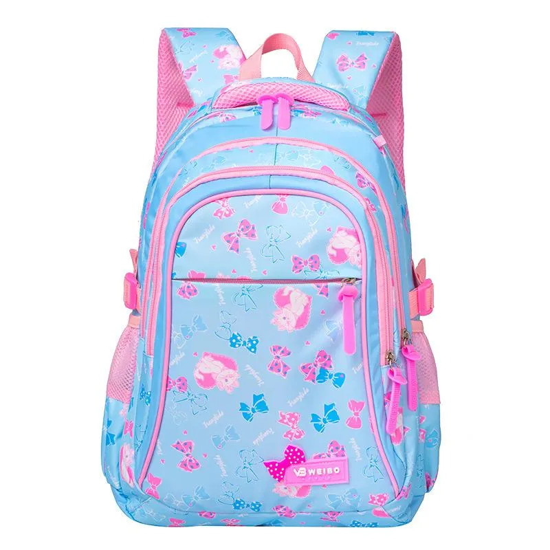 Litthing Waterproof Children School Bags Kids Printing Princess Set for Girls With Lunch Bag,Pencil Case