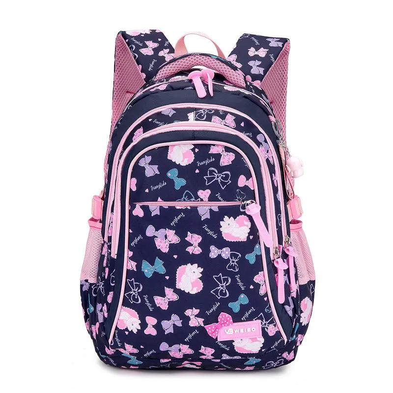 Litthing Waterproof Children School Bags Kids Printing Princess Set for Girls With Lunch Bag,Pencil Case
