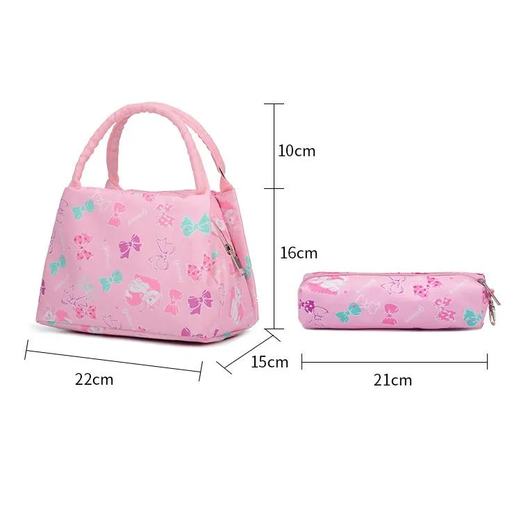 Litthing Waterproof Children School Bags Kids Printing Princess Set for Girls With Lunch Bag,Pencil Case