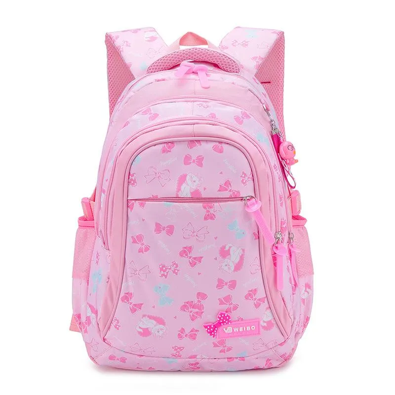 Litthing Waterproof Children School Bags Kids Printing Princess Set for Girls With Lunch Bag,Pencil Case