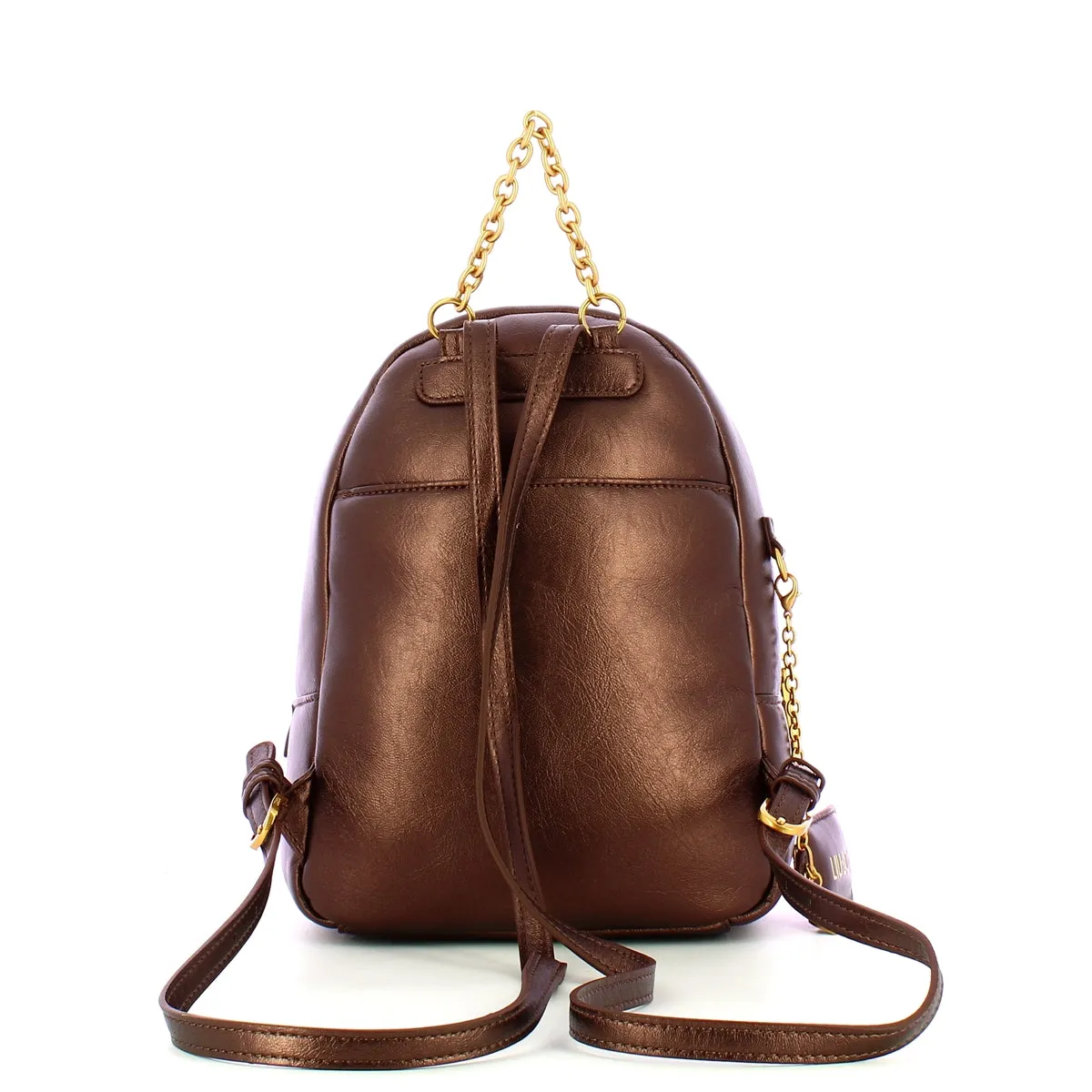 Liu Jo - Zainetto Glossy con strass Brown Stone Met. - AF4135E0923 - BROWN/STONE/MET