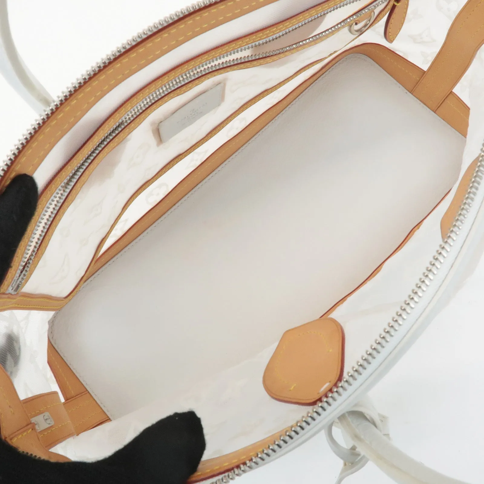 Louis Vuitton Monogram Transparence Lockit East West Bag M40701 Used