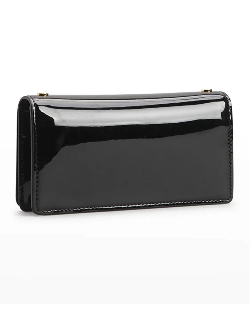 Mini Patent Leather Crossbody Bag in Black