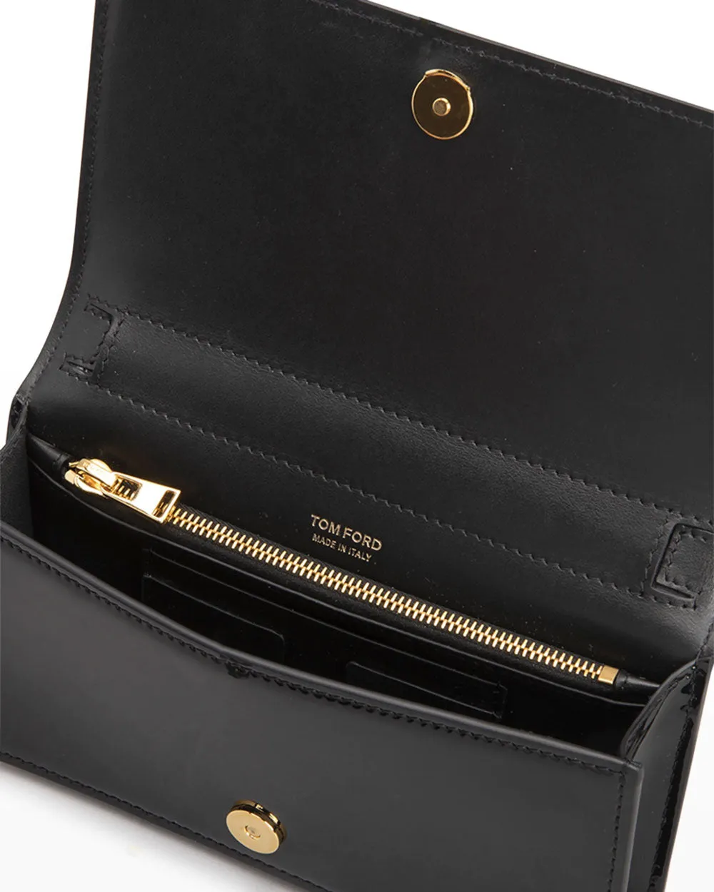 Mini Patent Leather Crossbody Bag in Black